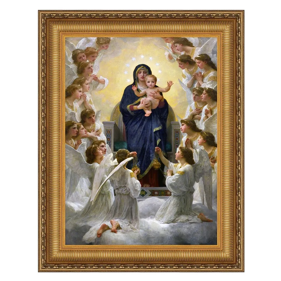 Regina Angelorum Framed Canvas Replica Painting: Medium