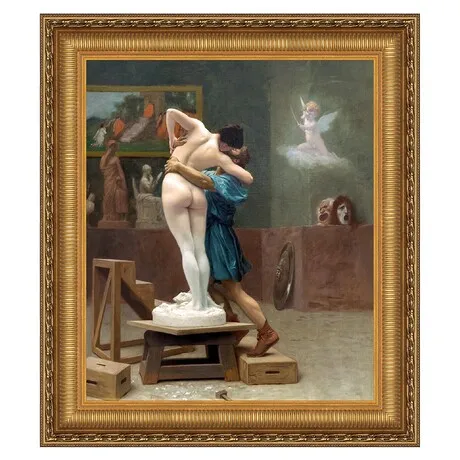 Pygmalion and Galatea Framed Canvas Replica Painting: Grande