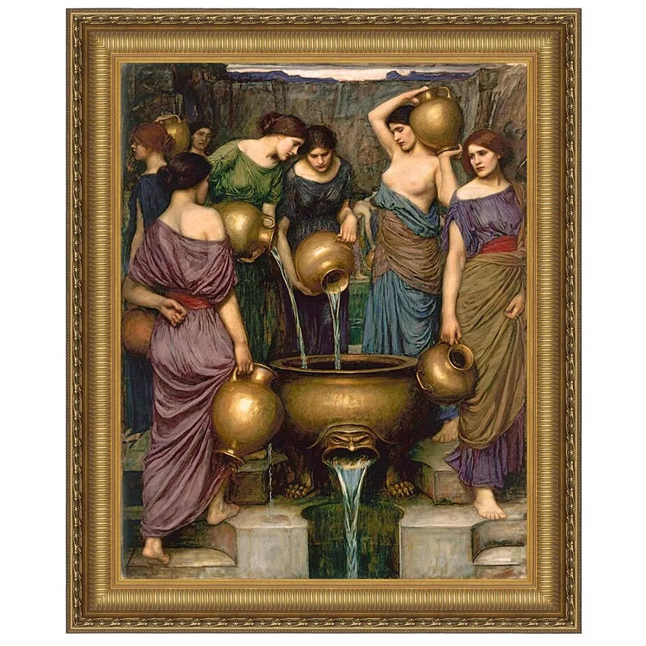 The Danaides Framed Canvas Replica Painting: Grande