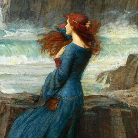 Miranda the Tempest Framed Canvas Replica Painting: Medium