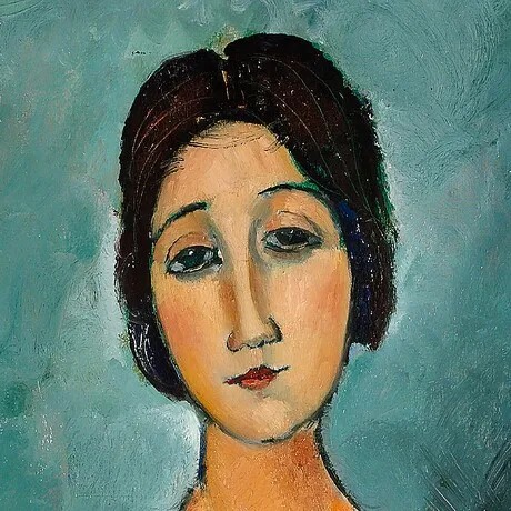 Christina Framed Canvas Replica Painting: Large