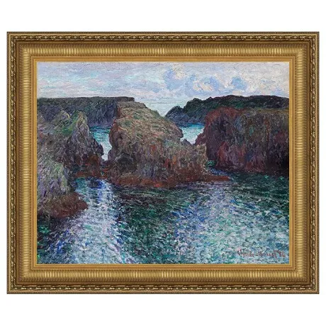 Rocks at Port-Goulphar Framed Canvas Replica Painting: Small
