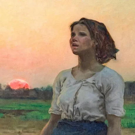 The Song of the Lark Framed Canvas Replica Painting: Small