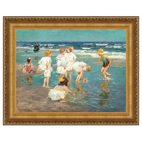 A Holiday Framed Canvas Replica Painting: Large