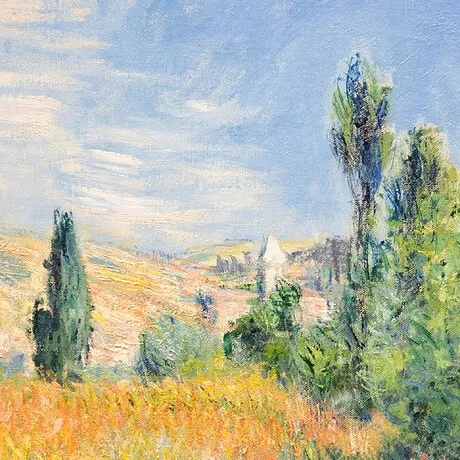 Landscape in Ile Saint-Martin Framed Canvas Replica Painting: Large