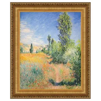 Landscape in Ile Saint-Martin Framed Canvas Replica Painting: Large