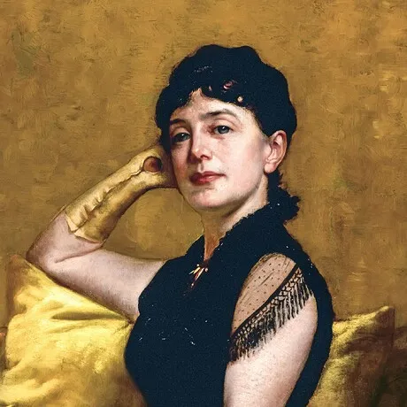 Kate Field Framed Canvas Replica Painting: Medium