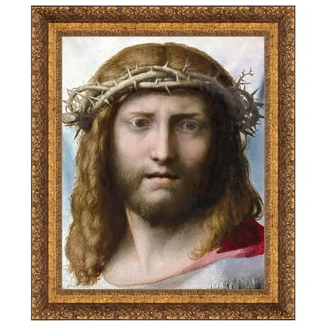 Head of Christ Framed Canvas Replica Painting: Small