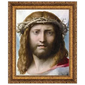Head of Christ Framed Canvas Replica Painting: Medium