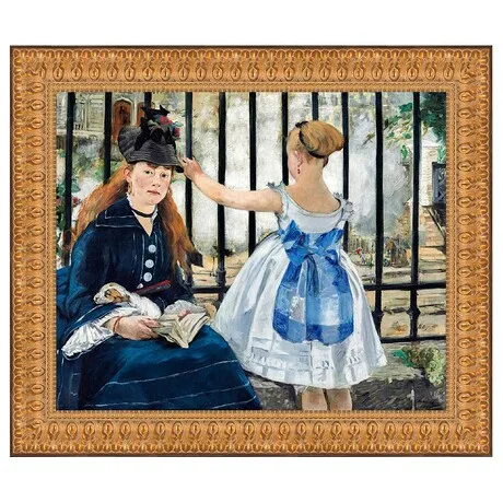 The Railway Framed Canvas Replica Painting: Medium