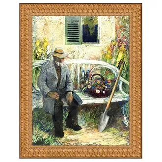 The Old Gardener Framed Canvas Replica Painting: Grande