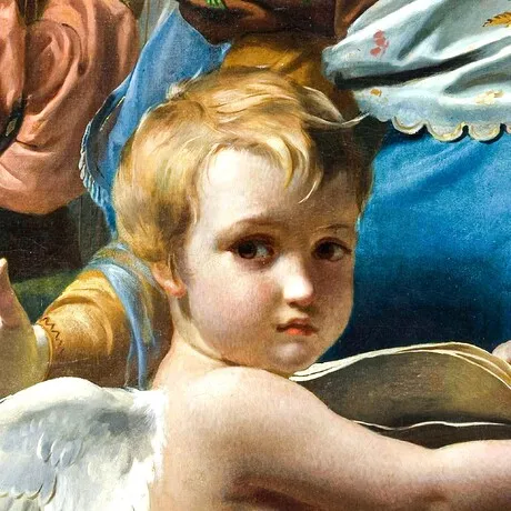 Saint Cecilia of Rome Framed Canvas Replica Painting: Grande