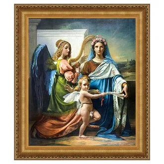 Saint Cecilia of Rome Framed Canvas Replica Painting: Grande