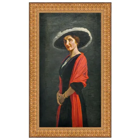 Portrait of Helene Rumpf Framed Canvas Replica Painting: Medium
