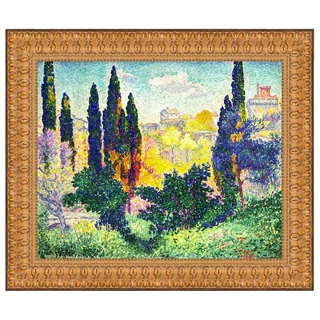 Cypresses at Cagnes Framed Canvas Replica Painting: Small