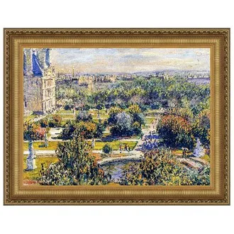 View of the Tuileries Garden Framed Canvas Replica Painting: Grande