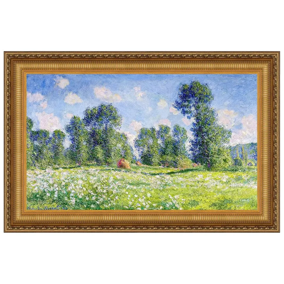 Effect of Spring Giverny Framed Canvas Replica Painting: Grande