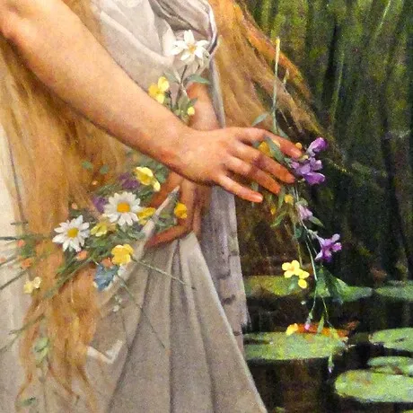 Ophelia Framed Canvas Replica Painting: Small