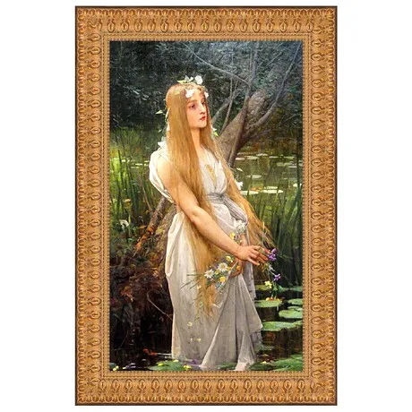 Ophelia Framed Canvas Replica Painting: Small