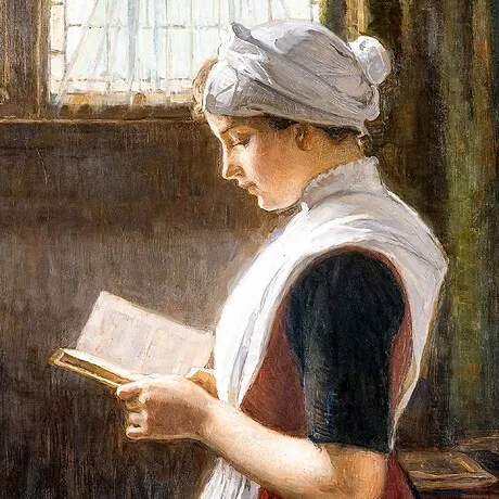Amsterdam Orphan Girl Framed Canvas Replica Painting: Small