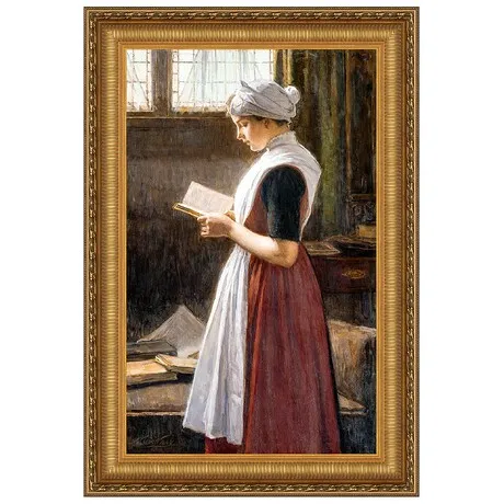 Amsterdam Orphan Girl Framed Canvas Replica Painting: Medium