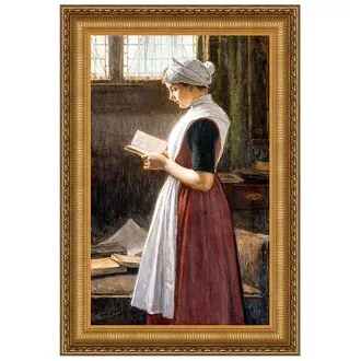 Amsterdam Orphan Girl Framed Canvas Replica Painting: Medium