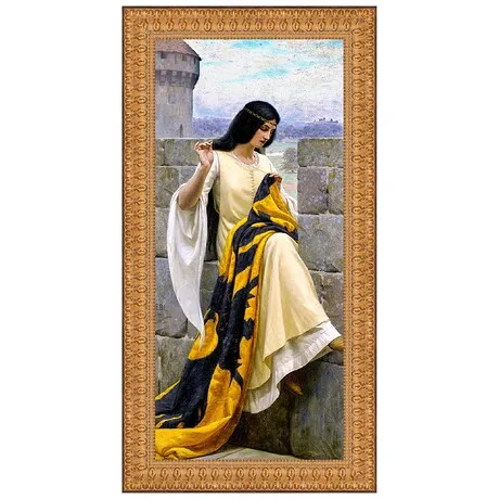 Stitching the Standard Framed Canvas Replica Painting: Grande