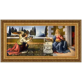 The Annunciation Framed Canvas Replica Painting: Grande