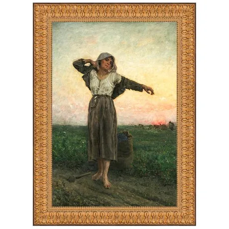 The Tired Gleaner Framed Canvas Replica Painting: Small