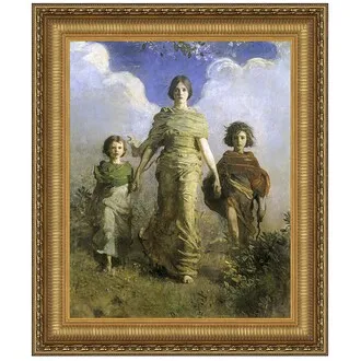 Virgin Framed Canvas Replica Painting: Medium