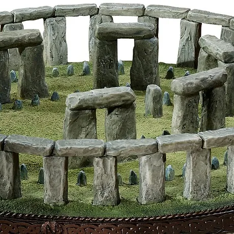 Restored Prehistoric Megalithic Stonehenge Monument Statue