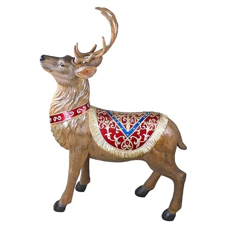 Santa's North Pole Illuminated Reindeer Holiday Statue