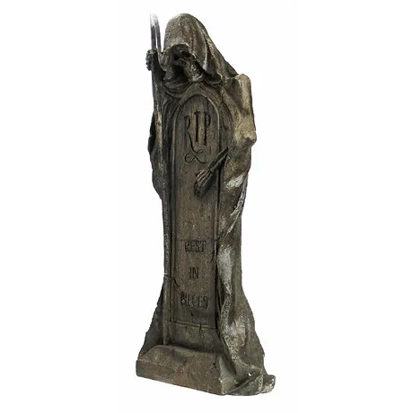 Rest in Pieces Grim Reaper Tombstone Statue