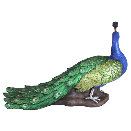 The Regal Peacock Garden Statue: Large