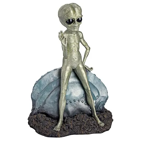 Roswell the Alien UFO Garden Statue