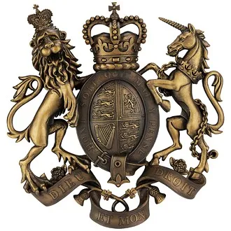 Royal Coat of Arms of Great Britain Wall Sculpture