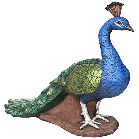 The Regal Peacock Garden Statue: Medium