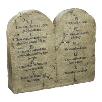 Ten Commandments Sculptural Tablet