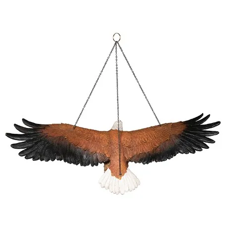 Flight of Freedom Hanging Eagle Sculpture: Each