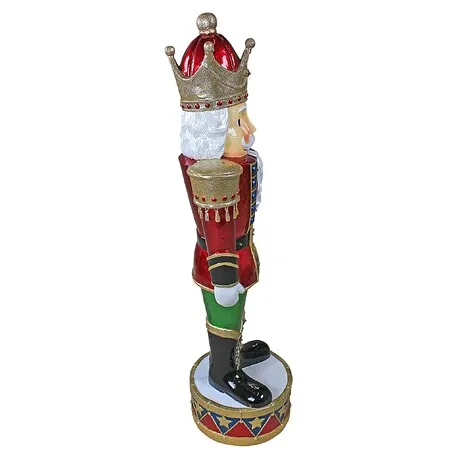 Illuminated Bavarian-Style Holiday Nutcracker Statue
