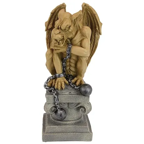 Ball-And-Chain Gothic Dungeon Gargoyle Statue