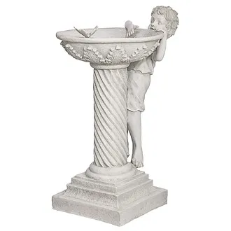 Summer's Splash Sculptural Birdbath