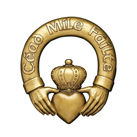 One Hundred Thousand Welcomes Claddagh Wall Sculpture