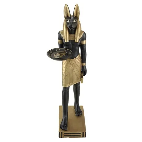 Anubis, Servant of the Egyptian Pharaohs Sculptural Pedestal Table