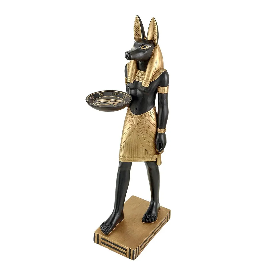 Anubis, Servant of the Egyptian Pharaohs Sculptural Pedestal Table