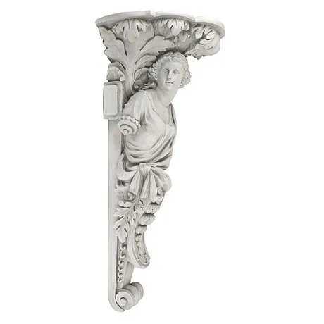 French Baroque Caryatid Facing Left Wall Sculpture