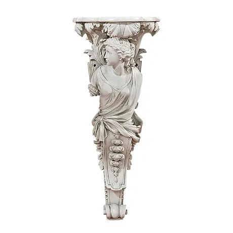 French Baroque Caryatid Facing Left Wall Sculpture