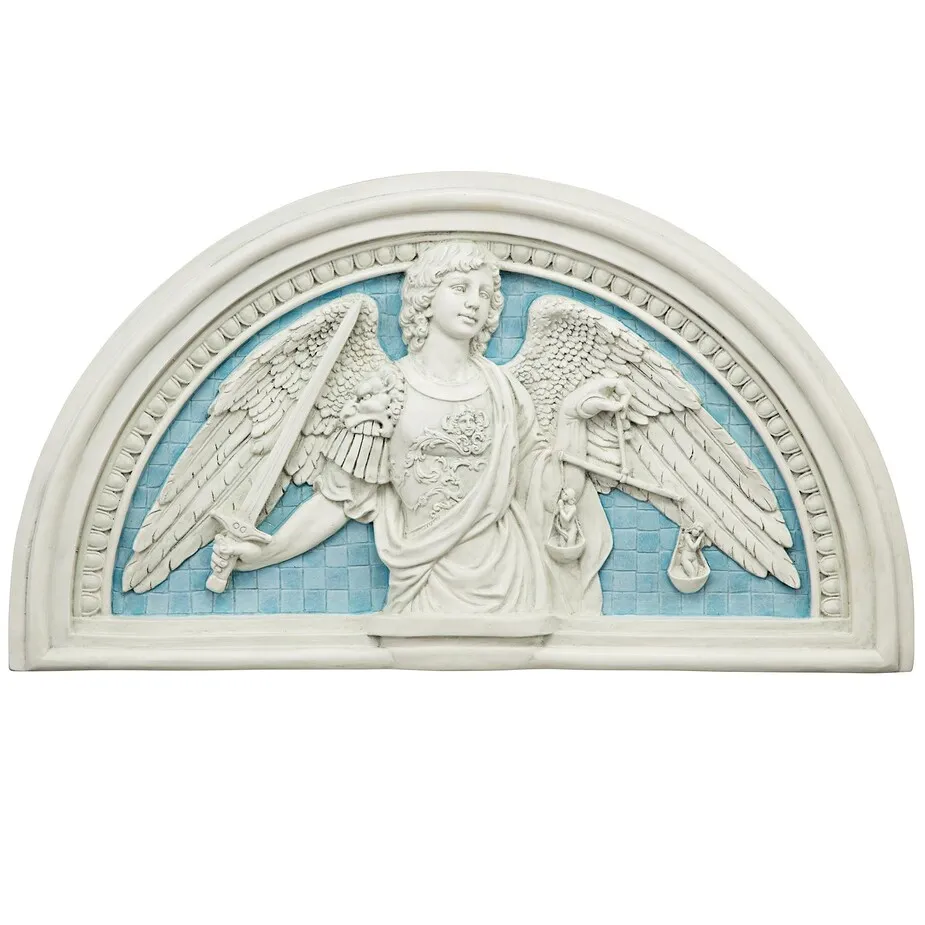 Saint Michael the Prince of Light Lunette Wall Sculpture