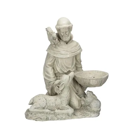Saint Francis Feeds the Animals Garden Statue