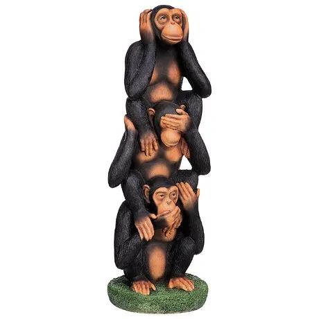Hear No Evil, See No Evil, Speak No Evil Monkeys Grand-Scale Statue